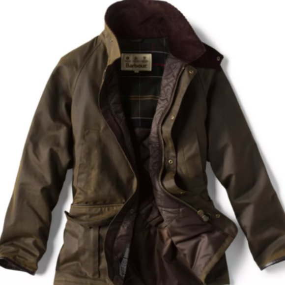 BARBOUR STRATFORD WAX JACKET in Olive MSRP$460 Rare Find - Picture 7 of 9